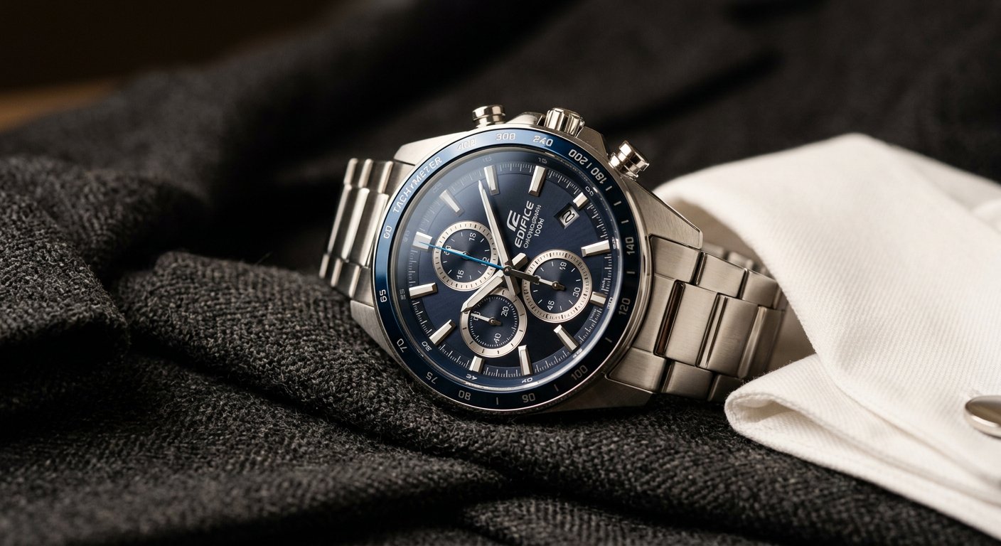 Read more about the article Мужские хронографы Casio Edifice для делового стиля: как сочетать спортивную динамику и классический костюм