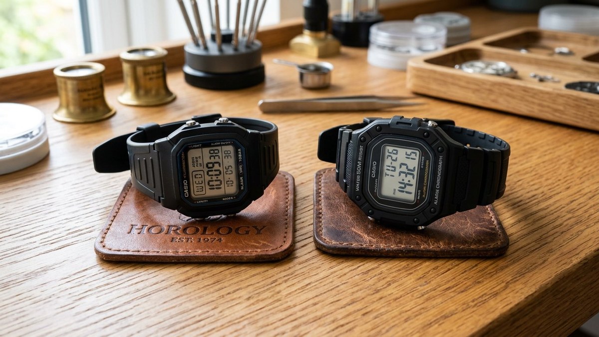 Электронные часы Casio W-800H и W-218H с 10-летней батарейкой: полный обзор