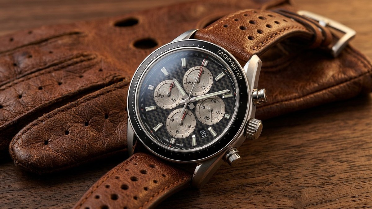 Автомобильные хронографы Casio Edifice с карбоновым циферблатом