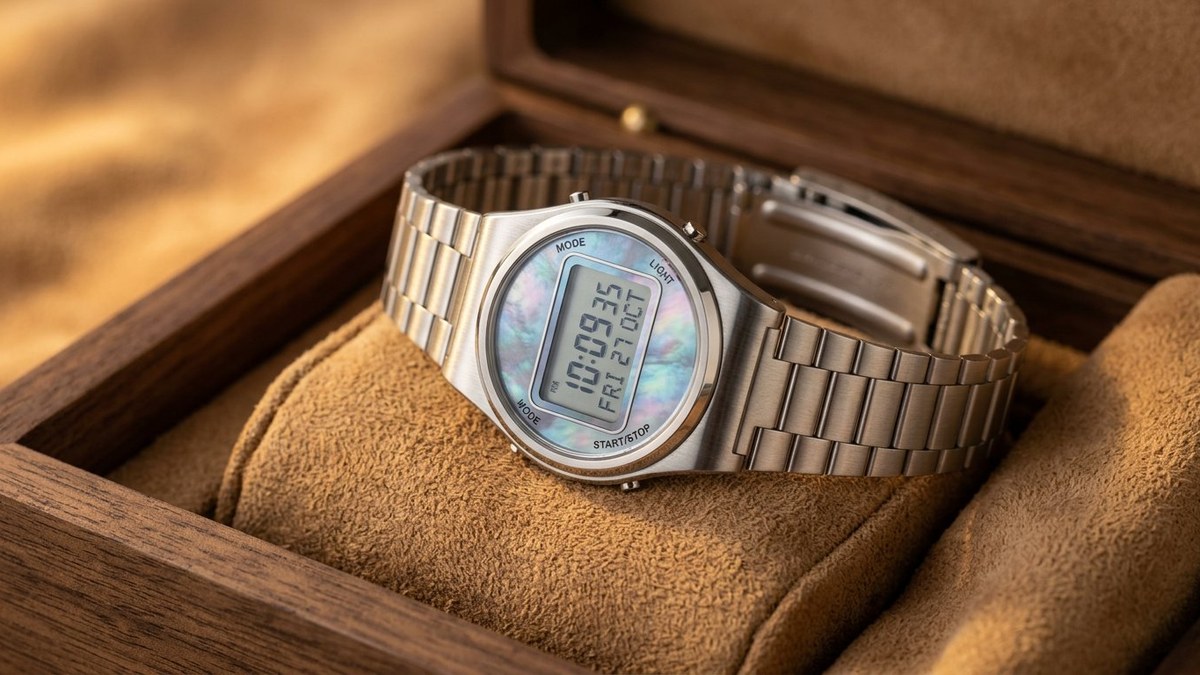 Цельнометаллические ретро-часы Casio Vintage A1000 из нержавеющей стали